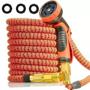Garden Hose Lightweight Expandable Heavy Duty Flexible Water Hose 50FT (Orange)